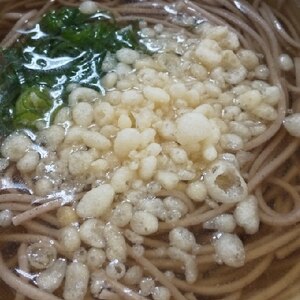 ネギと天かすのあっさり蕎麦